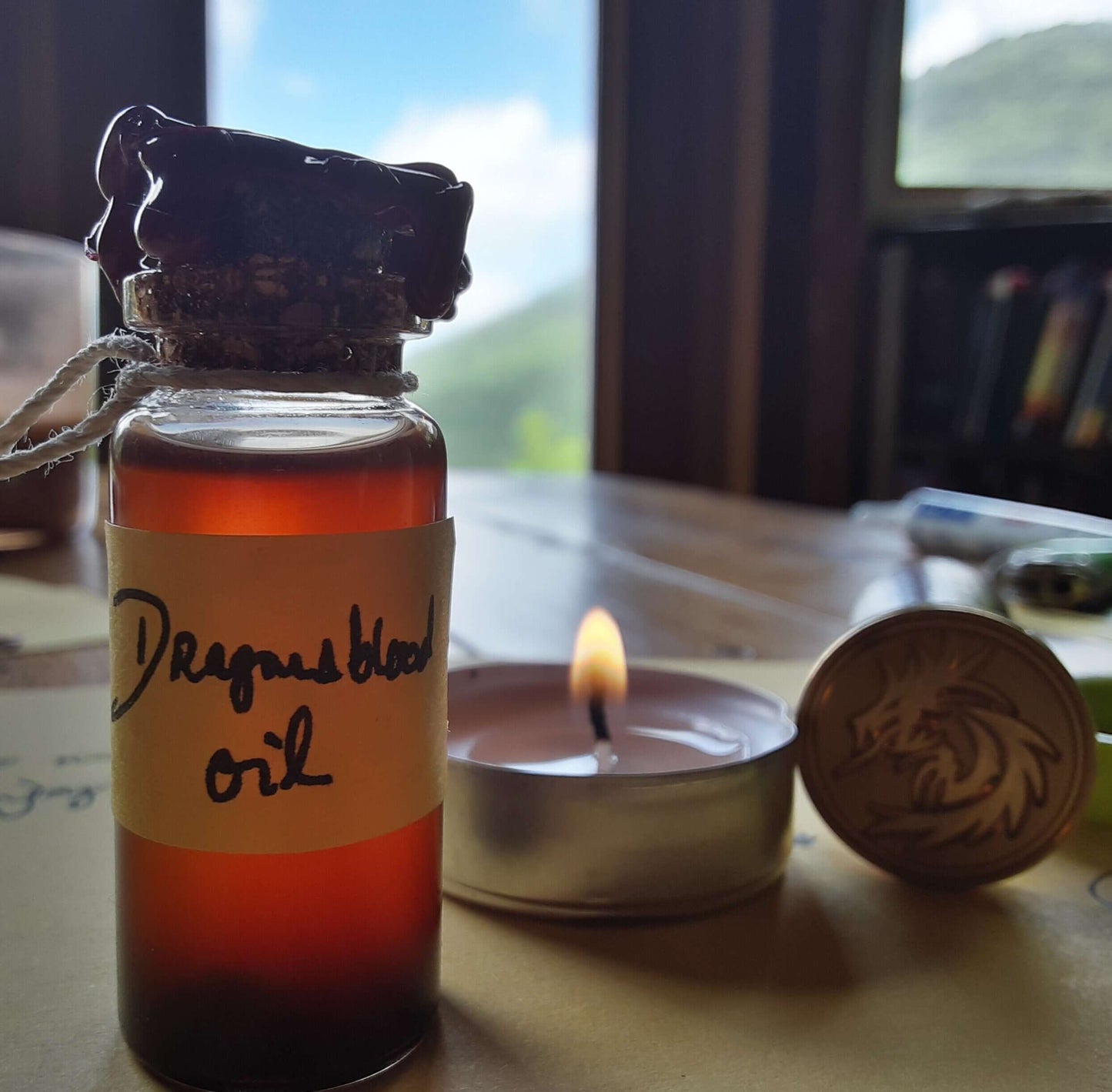 Dragon's Blood Resin Oil, Ritual, infused in Sunflower oil, Daemonorops Draco, Protection Oil, Banishing Oil, Full Moon Mars in Aquarius - Athena's Herbal Alchemy