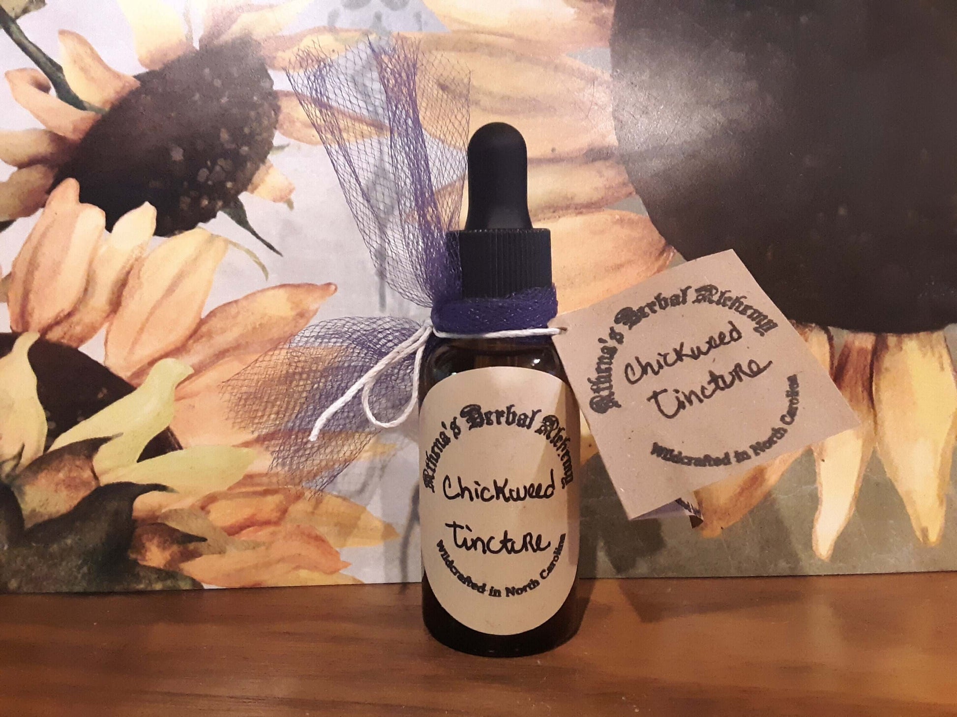 Chickweed Tincture~Fresh Flower essence,Wildcrafted, Organic, Spring - Athena's Herbal Alchemy
