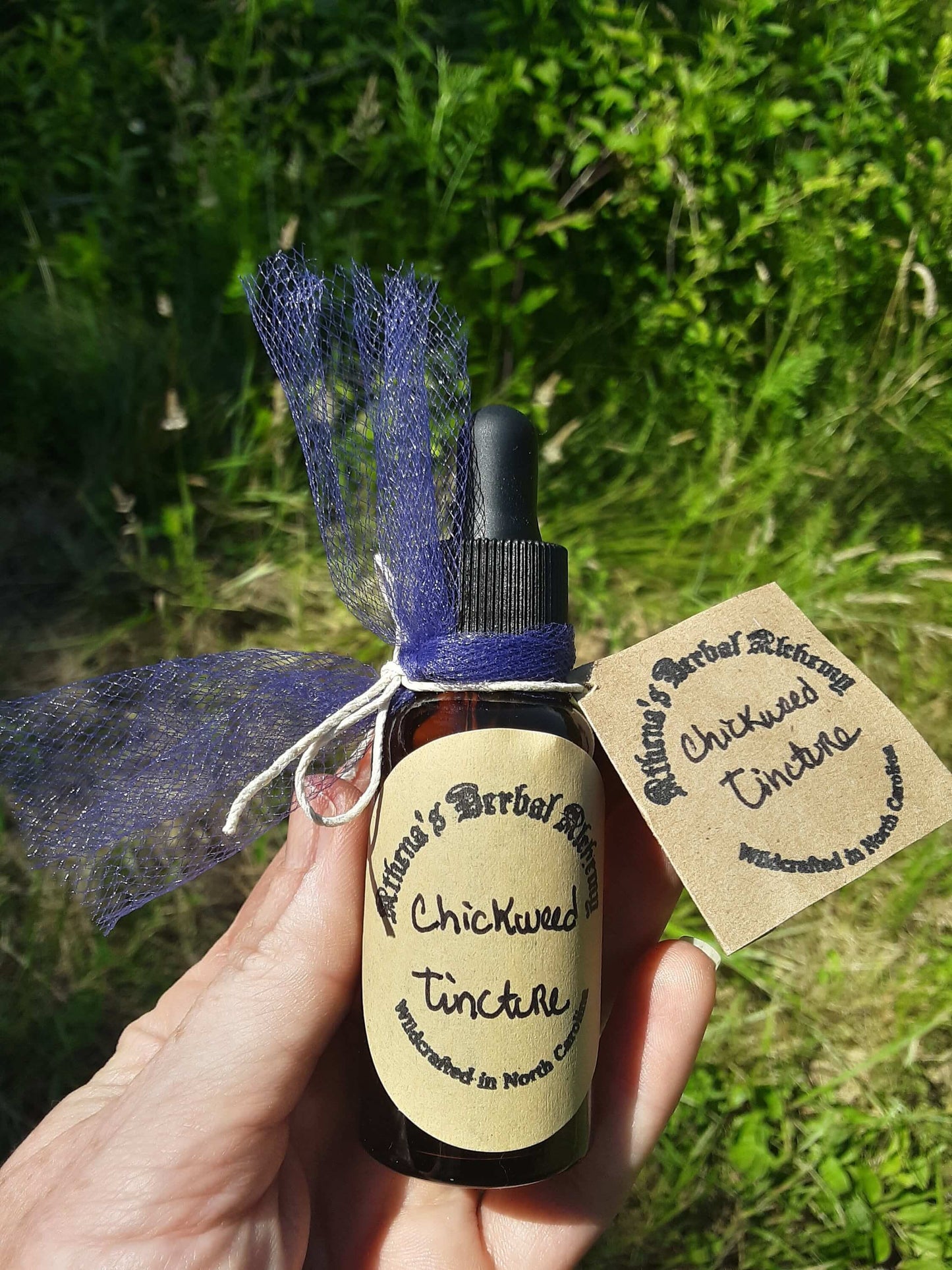 Chickweed Tincture~Fresh Flower essence~Wildcrafted, Organic, Spring - Athena's Herbal Alchemy